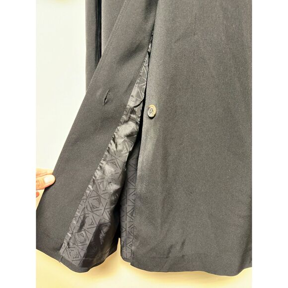 ANNE KLEIN Classic Black Belted Trench Coat, Sz S - Picture 11 of 14